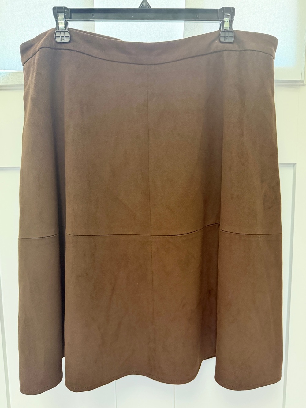 Chadwicks Chocolate Brown A-Line Suede Skirt
